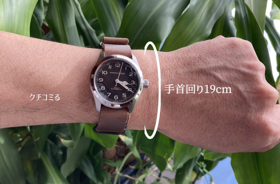 手首周り19cmのリストショット